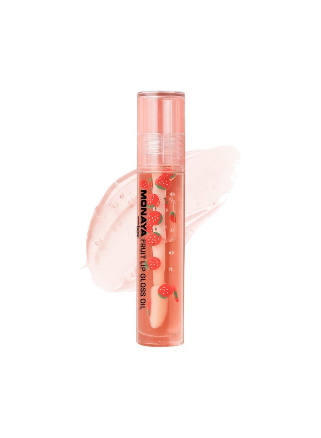 Monaya LO002 Fruit Lip Gloss, Natural Glossy Finish, Nourishing Lip Oil for Soft & Shiny Lips, Hydrating, Non-Sticky, Long-Lasting Moisture, Fruity Scent Lip Care - Image 2